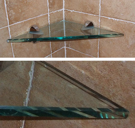 Tempered Glass Shelf Triangle 12 - Diamond