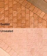 Comparison of sealed and unsealed stone tiles using the Glaze n Seal Enhanced Look Paver Sealer Locks-In Sand Joints