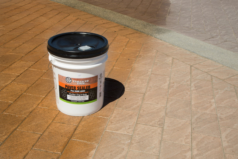 Bucket of Glaze n Seal Enhanced Look Paver Sealer Locks-In Sand Joints