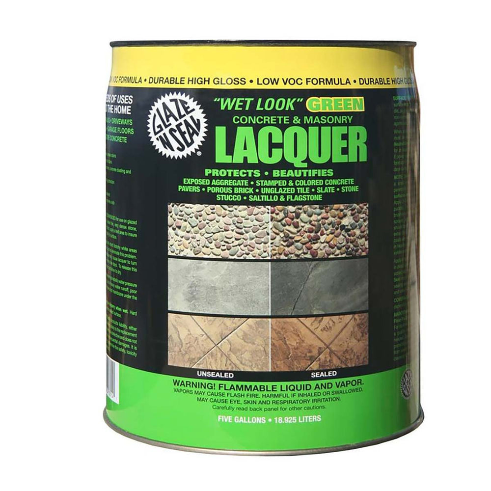 Glaze N Seal Wet Look Lacquer Green high gloss sealer 5 gallon