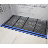 Luxury curbless shower installation using adjustable tileable linear drain