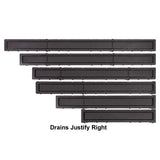 Barrier free shower system Goof Proof linear drain Drain Justify Right