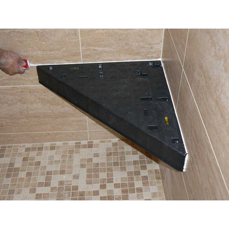 Goof Proof Ready to Tile Shower Seat Bench - 24" or 30" installed with tile