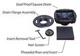 Goof Proof Square Tile Insert Drain by Mark E industries