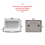 SereneDrains Ceramic Soap Dish Bar Holder Shower Wall Mount Tray - Sketch