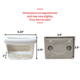 SereneDrains Ceramic Soap Dish Bar Holder Shower Wall Mount Tray - Sketch