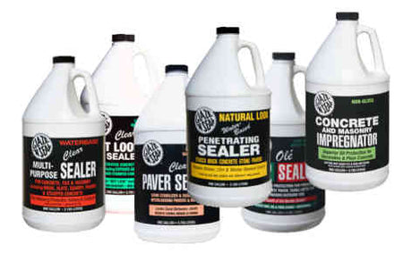 Collection of various Glaze n Seal sealant and Cleaners bottles