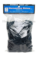 Plastic Horseshoe Shims Black 100 pcs 1/4"