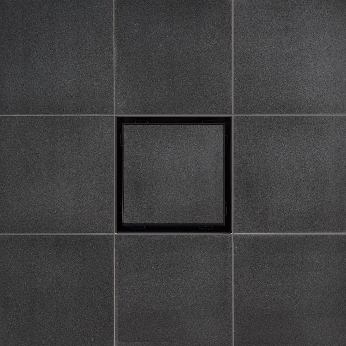 SereneDrains Wow Drain TM Side Discharge Outlet with 5 Inch Tile Insert Square Shower Drain Horizontal Low Profile
