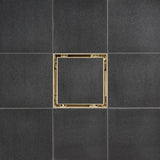 SereneDrains Wow Drain TM Side Discharge Outlet with 5 Inch Tile Insert Square Shower Drain Horizontal Low Profile