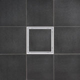 SereneDrains Wow Drain TM Side Discharge Outlet with 5 Inch Tile Insert Square Shower Drain Horizontal Low Profile