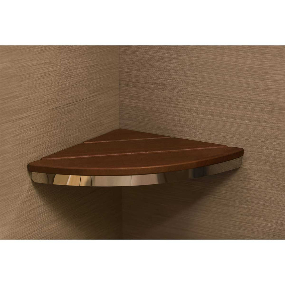 Invisia Bamboo Corner Shower Seat Oil Rubbed Bronze