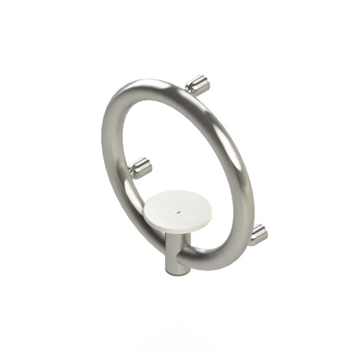 Invisia 2-in-1 Soap Dish with Integrated Circular Grab Bar Brushed Nickel