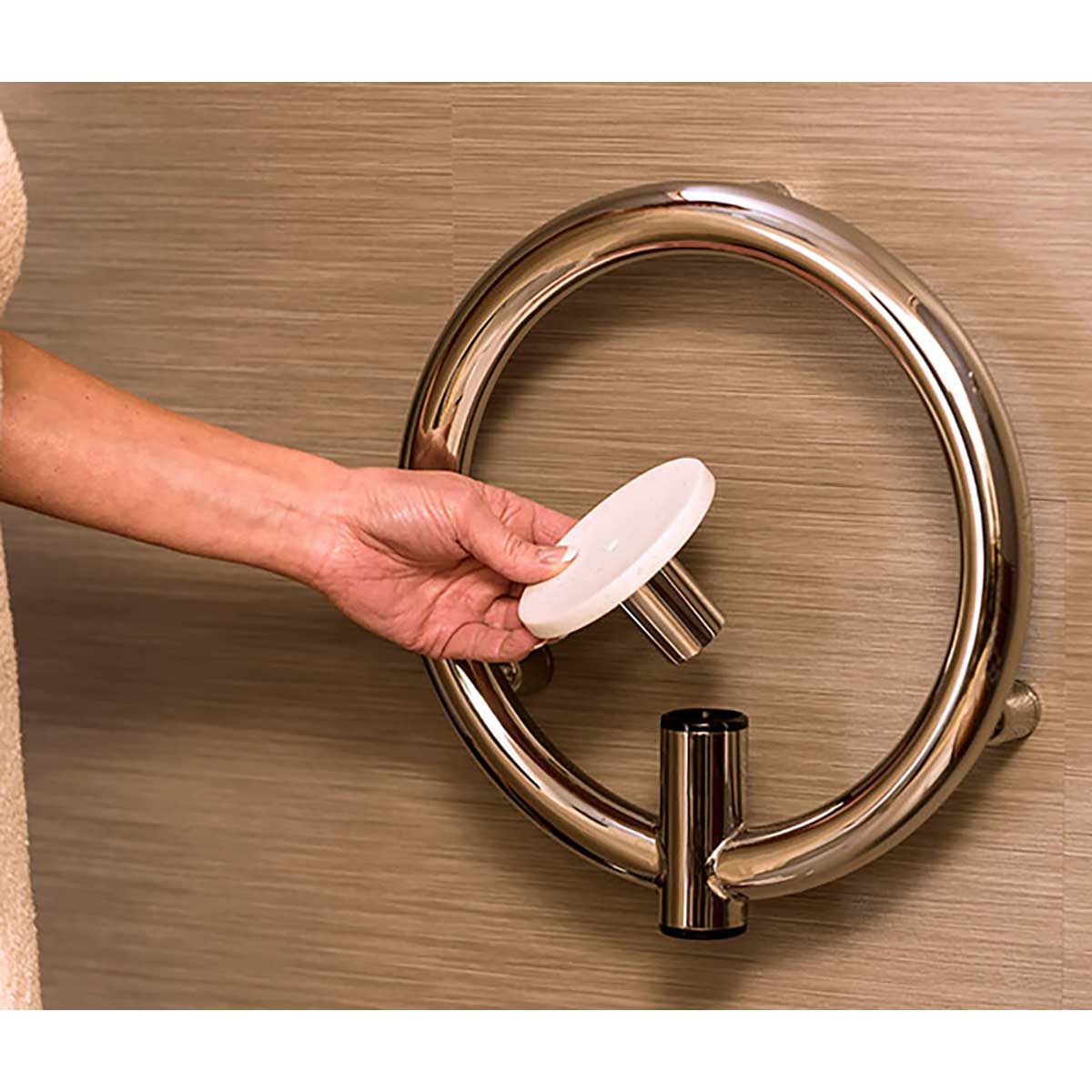 Invisia 2-in-1 Soap Dish with Integrated Circular Grab Bar