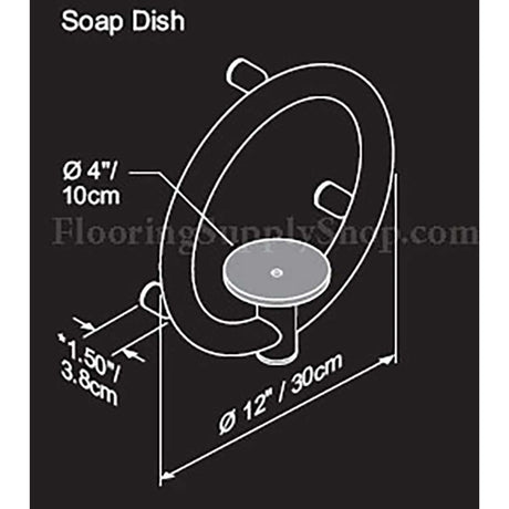 Invisia 2-in-1 Soap Dish with Integrated Circular Grab Bar