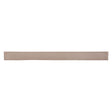 Glossy mocha ceramic bullnose trim tile with handcrafted Spanish artisan detailing