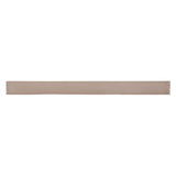Glossy mocha ceramic bullnose trim tile with handcrafted Spanish artisan detailing