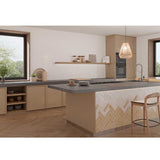 White ceramic backsplash tile creating a bright and timeless kitchen wall design