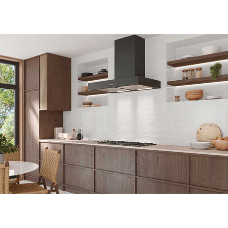 Handmade white wall tile adding clean elegance to Kitchen and countertop