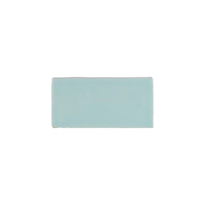 Kaleidoscope Handmade Ceramic Tile Subway Aqua Glossy Spanish Wall Tile