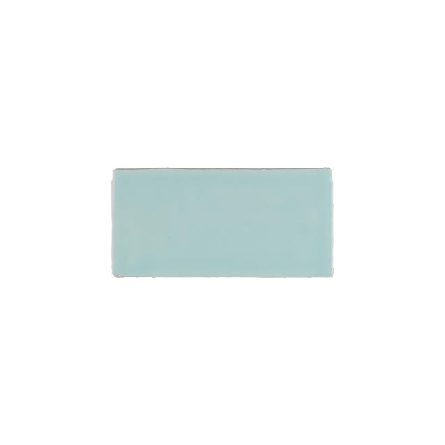 Kaleidoscope Handmade Ceramic Tile Subway Aqua Glossy Spanish Wall Tile