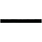 Glossy black ceramic bullnose trim tile with handcrafted Spanish finish