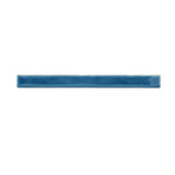 Glossy blue ceramic bullnose trim tile with handcrafted Spanish finish