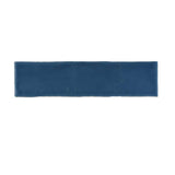 Glossy blue ceramic wall tile with handcrafted Spanish artisan character