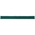 Glossy green ceramic bullnose trim tile with handcrafted Spanish detailing