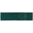 Glossy green ceramic wall tile featuring handcrafted Spanish artistry