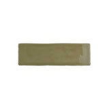 Glossy camel ceramic wall tile with handcrafted Spanish artisan texture