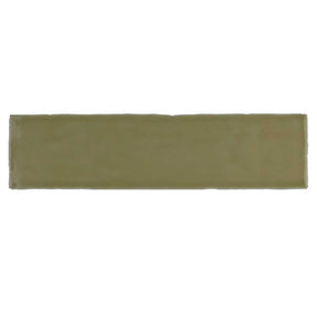 Glossy camel ceramic subway tile with handcrafted Spanish artisan detailing