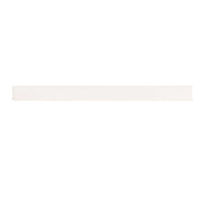 Glossy cream ceramic bullnose trim tile with handcrafted Spanish artisan detailing