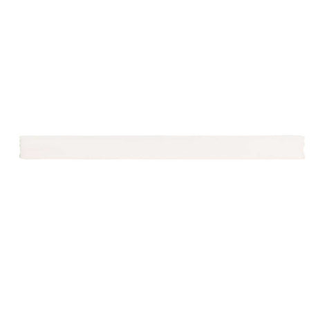 Glossy cream ceramic bullnose trim tile with handcrafted Spanish artisan detailing