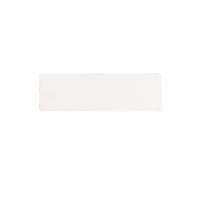 Glossy cream ceramic wall tile with handcrafted Spanish artisan character