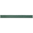 Glossy green ceramic bullnose trim tile with handcrafted Spanish artisan detailing