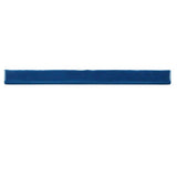 Glossy indigo ceramic bullnose trim tile with handcrafted Spanish artisan detailing