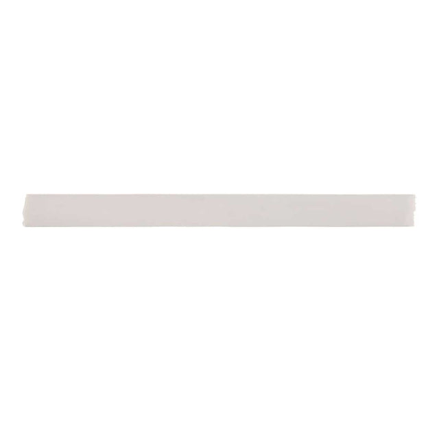 Kaleidoscope Light Grey 1x12 handmade glossy ceramic bullnose tile