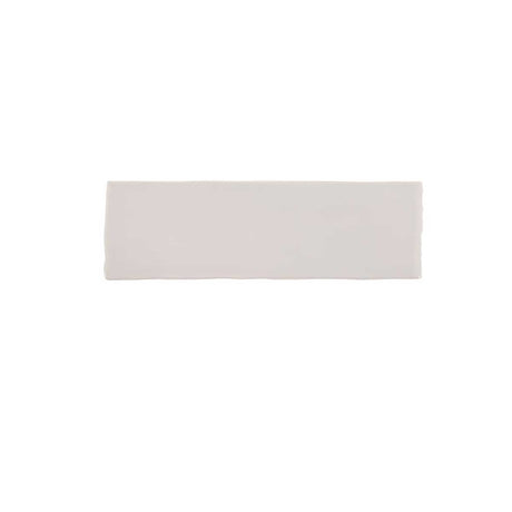 Kaleidoscope Light Grey 2.5x8 handmade glossy ceramic wall tile