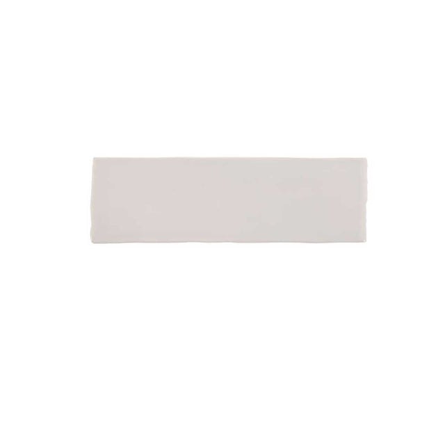 Kaleidoscope Light Grey 2.5x8 handmade glossy ceramic wall tile