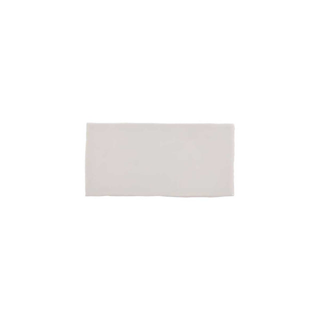 Kaleidoscope 3x6 Handmade Ceramic Subway Tile - Light Grey Glossy Spanish Wall Tile