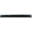 Glossy metallic silver ceramic bullnose trim tile with handcrafted Spanish artisan detailing