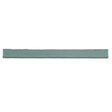 Glossy mint ceramic bullnose trim tile with handcrafted Spanish artisan detailing