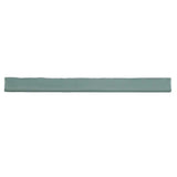 Glossy mint ceramic bullnose trim tile with handcrafted Spanish artisan detailing
