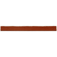 Glossy orange ceramic bullnose trim tile with handcrafted Spanish artisan detailing