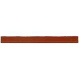 Glossy orange ceramic bullnose trim tile with handcrafted Spanish artisan detailing