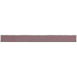 Glossy pink ceramic bullnose trim tile with handcrafted Spanish artisan detailing