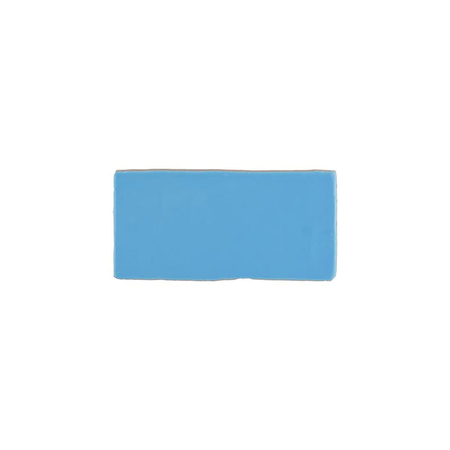 Glossy royal bell ceramic subway tile with handcrafted Spanish artisan detailing