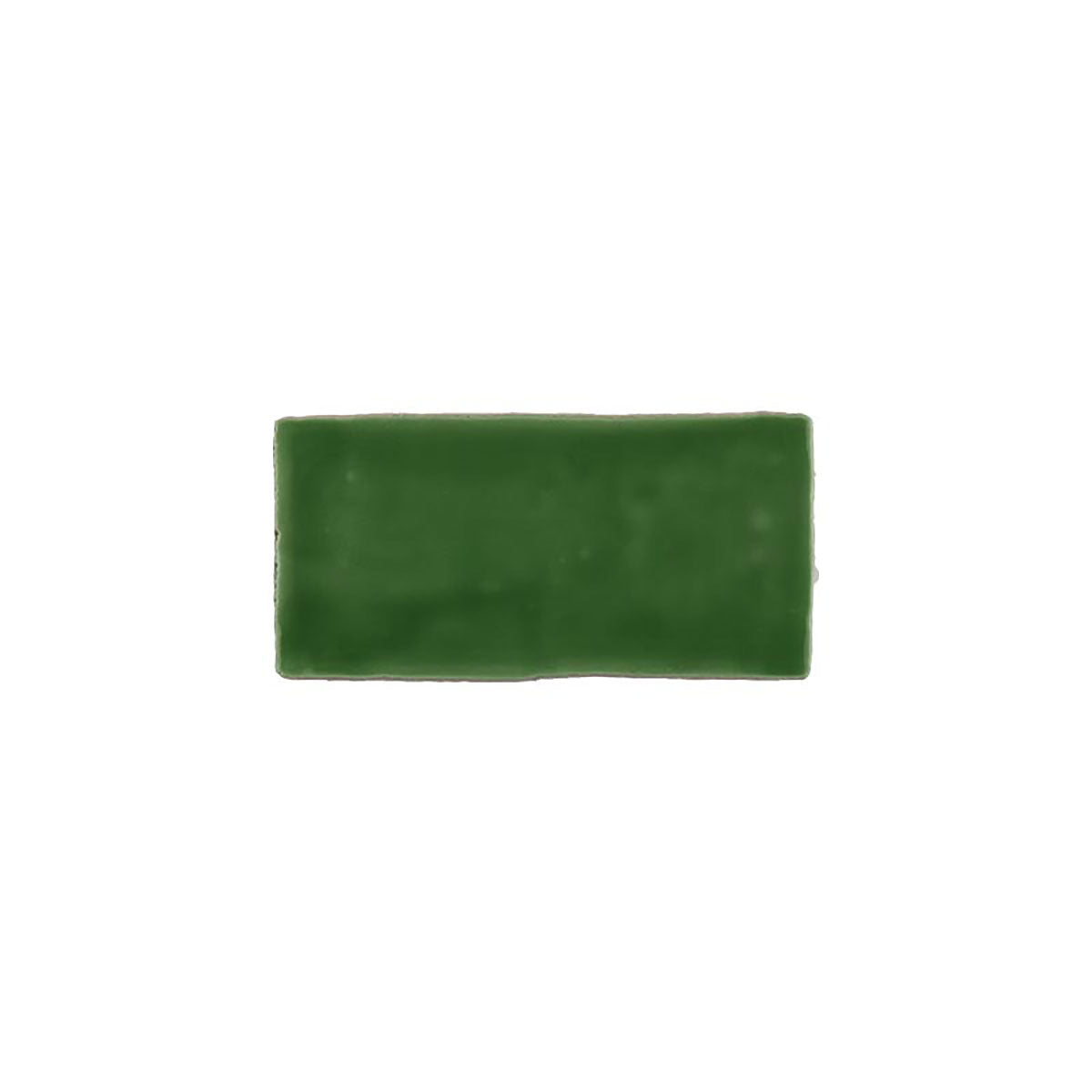 Glossy sea green ceramic subway tile with handcrafted Spanish artisan detailing