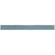 Glossy sky blue ceramic bullnose trim tile with handcrafted Spanish artisan detailing